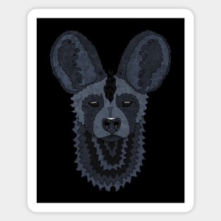 African Wild Dog - Blue Sticker